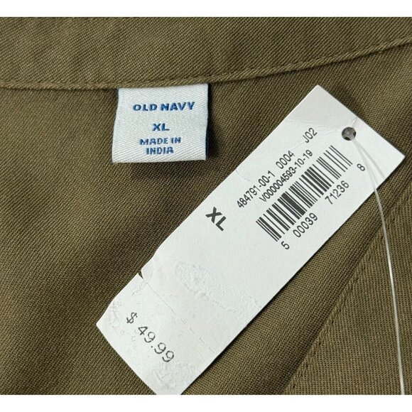 Old Navy Long Sleeve Utility Jumpsuit Waist Defining Frosted Olive  XL - Picture 10 of 11